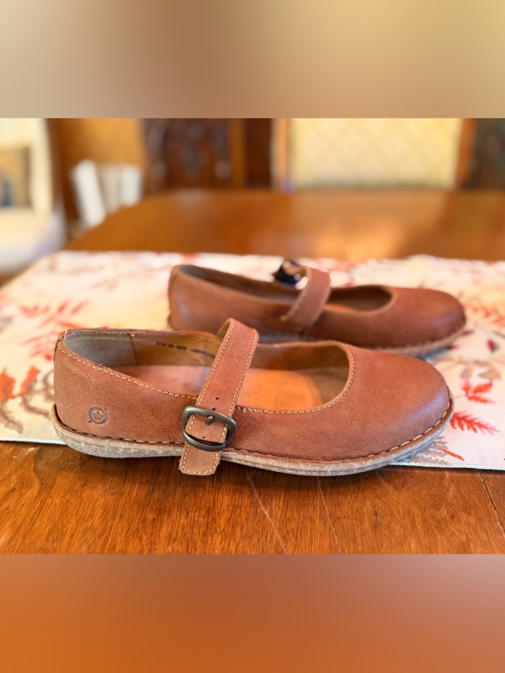 Born Women’s Mary Jane Leather Shoes in Brown Leather, EUC, barely worn. - Picture 7 of 8